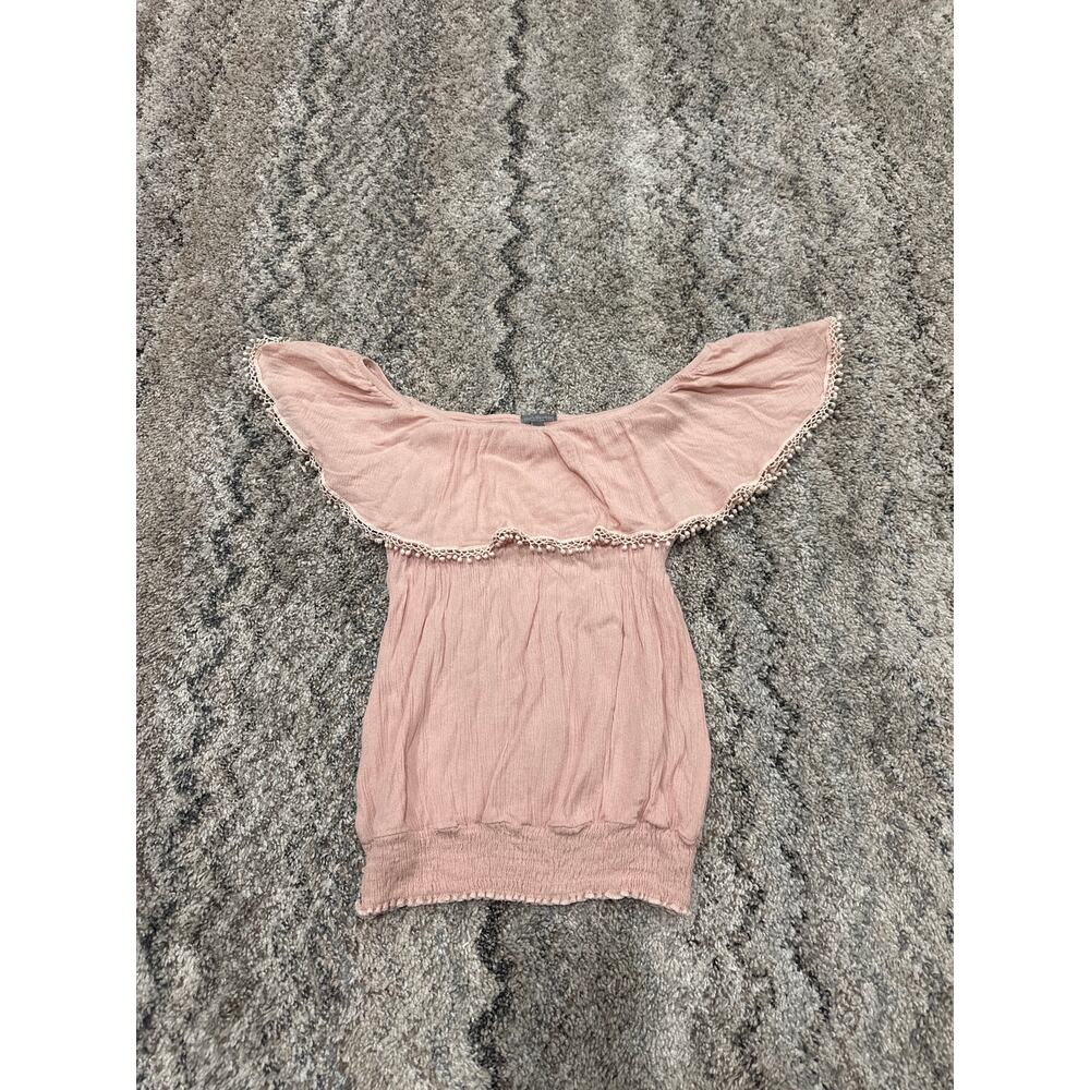 Charlotte Russe Y2K Pink Sleeve Less Blouse Women’s Size XS